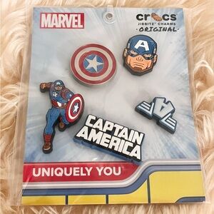 NEW💙Crocs Jibbitz 5 Pack Captain America Charms